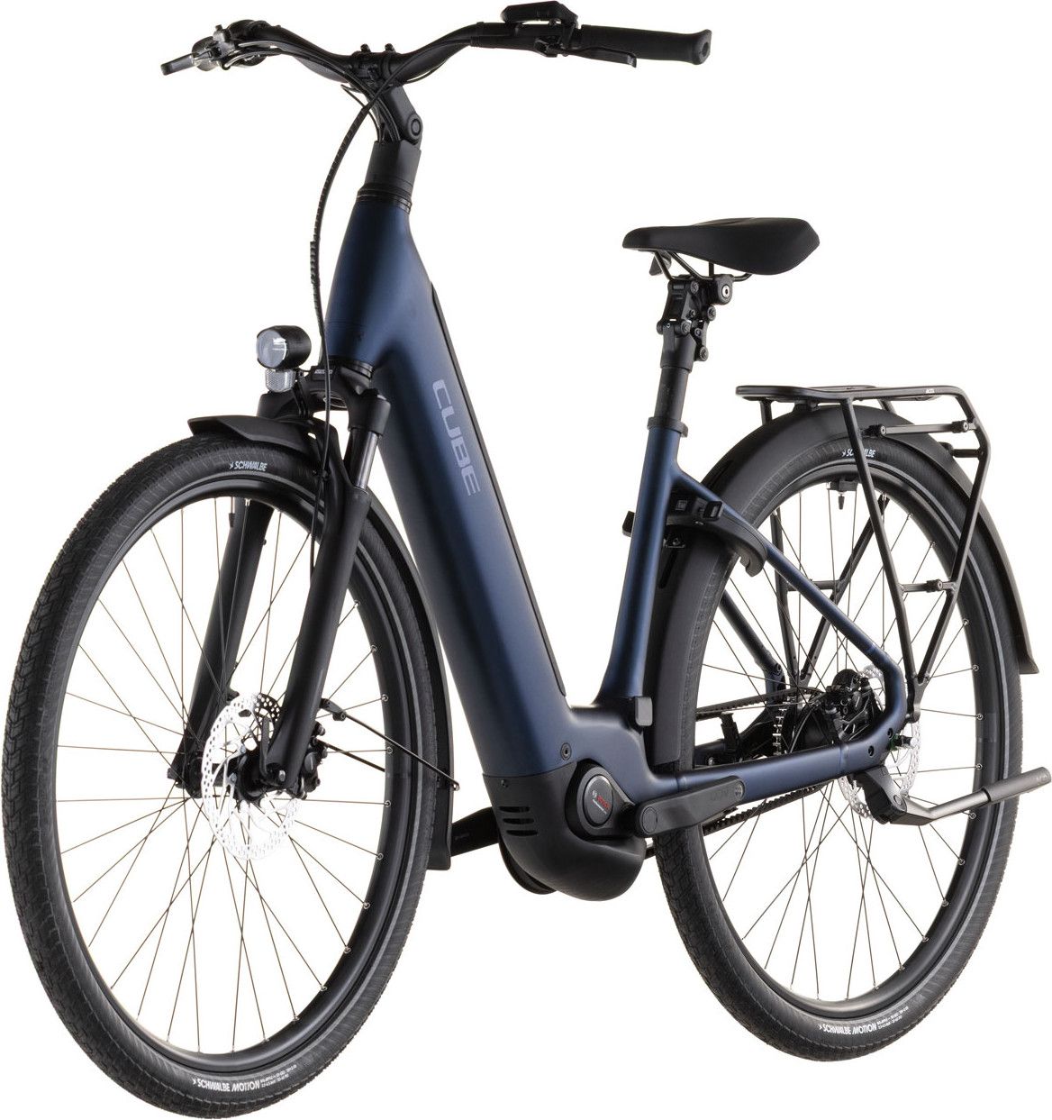 Vélo de Ville Électrique Cube Supreme Hybrid Deluxe One 600 Easy Entry Shimano Nexus 5V Courroie 600 Wh 700 mm Bleu Indigo 2026