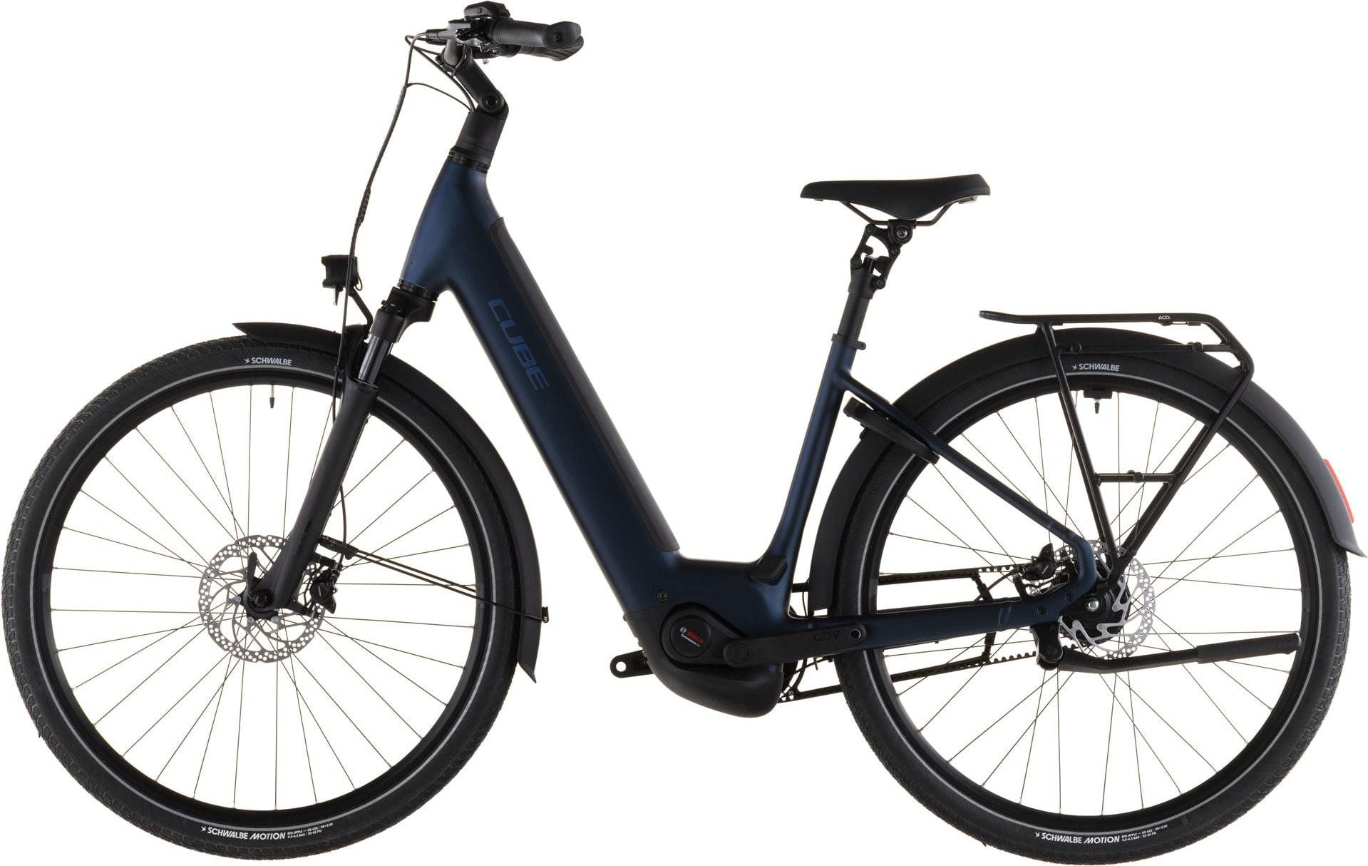 Vélo de Ville Électrique Cube Supreme Hybrid Deluxe One 600 Easy Entry Shimano Nexus 5V Courroie 600 Wh 700 mm Bleu Indigo 2026