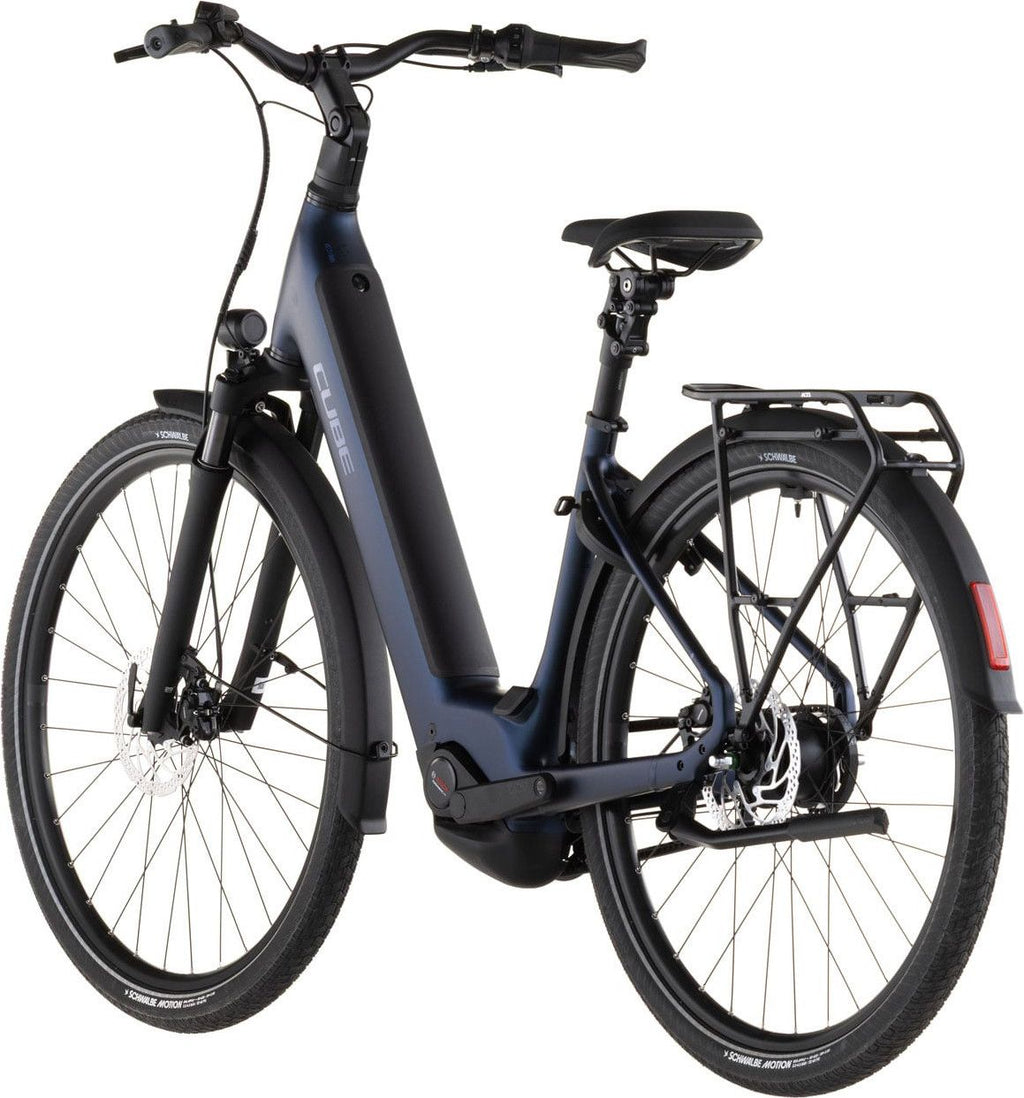 Vélo de Ville Électrique Cube Supreme Hybrid Deluxe One 600 Easy Entry Shimano Nexus 5V Courroie 600 Wh 700 mm Bleu Indigo 2026