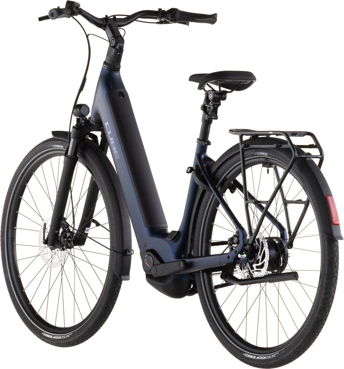 Vélo de Ville Électrique Cube Supreme Hybrid Deluxe One 600 Easy Entry Shimano Nexus 5V Courroie 600 Wh 700 mm Bleu Indigo 2026