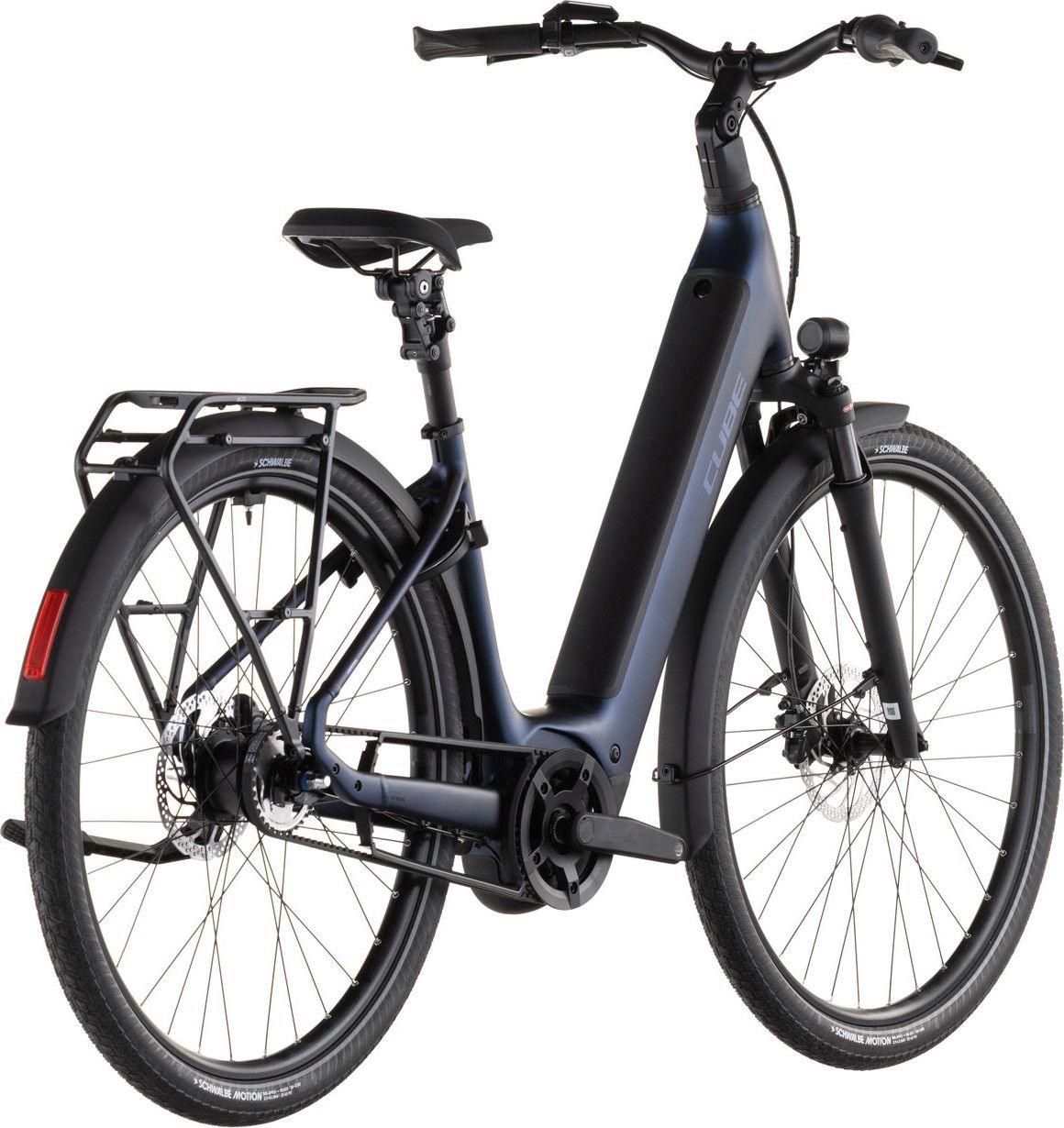 Vélo de Ville Électrique Cube Supreme Hybrid Deluxe One 600 Easy Entry Shimano Nexus 5V Courroie 600 Wh 700 mm Bleu Indigo 2026