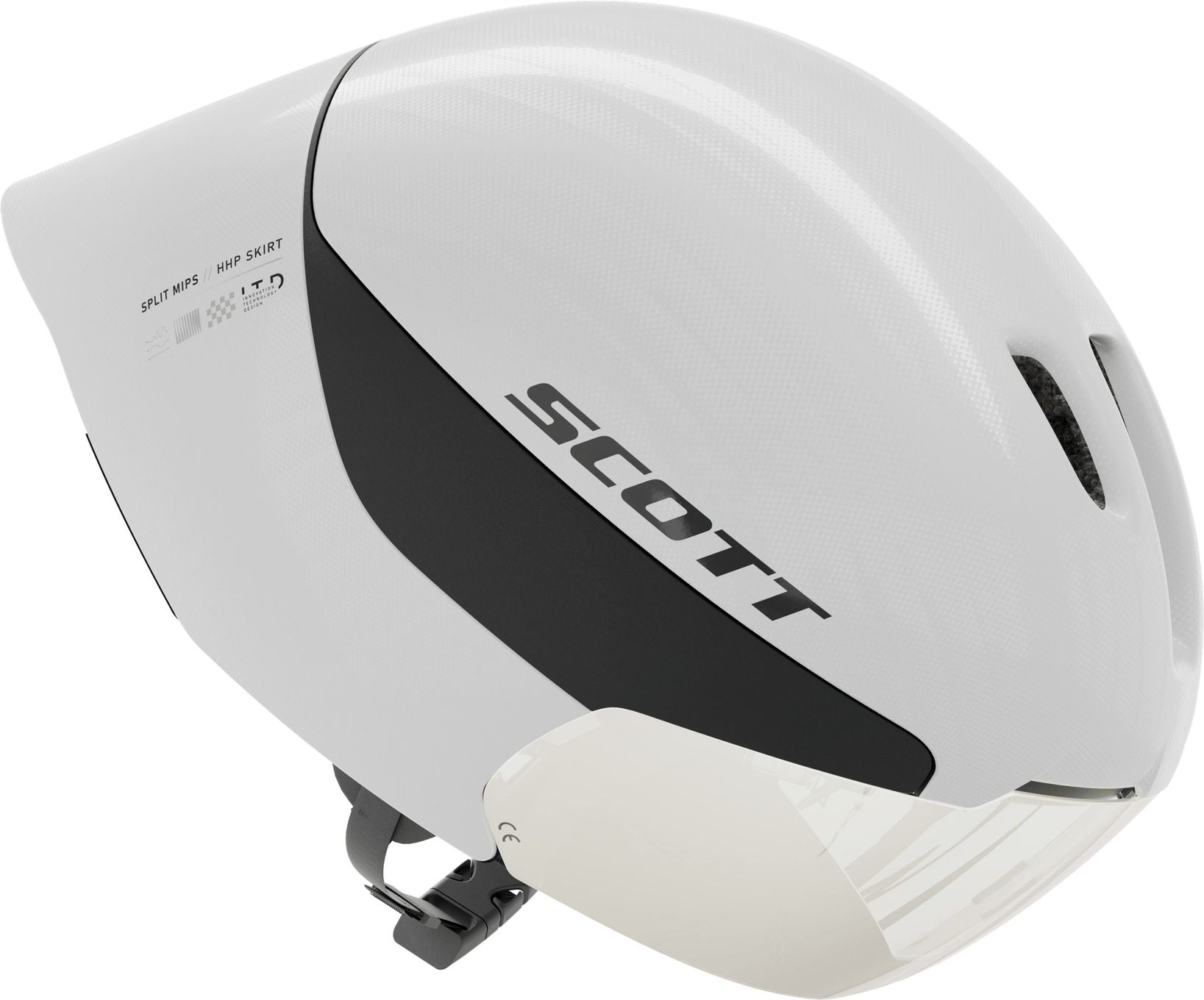 Casque Contre-la-Montre Scott Split Mips Blanc