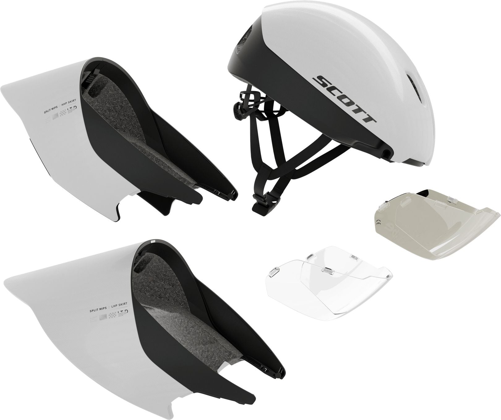 Casque Contre-la-Montre Scott Split Mips Blanc