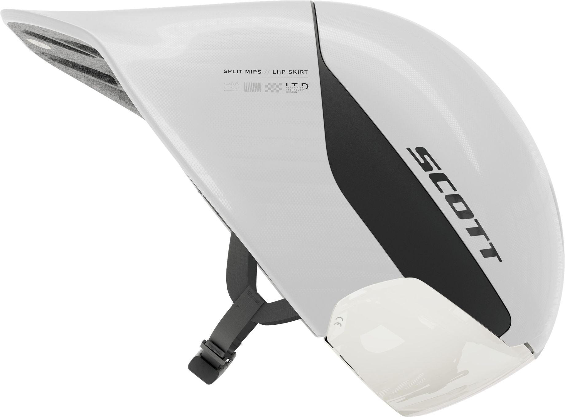 Casque Contre-la-Montre Scott Split Mips Blanc