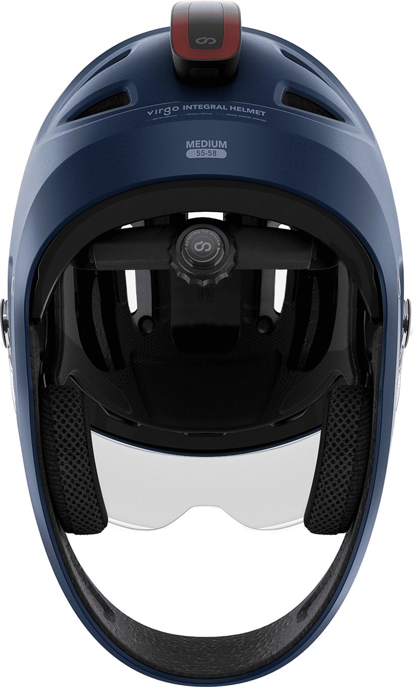 Virgo Integral Mips Bleu - Casque Intégral Urbain avec visière et phare arrière