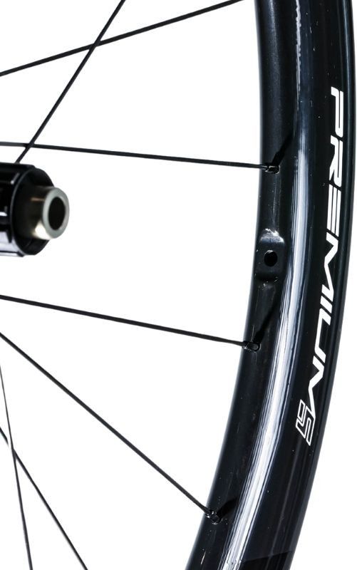 Paire de Roues Carbone 40P Premium 5 Route Allroad Disc 700mm / 12x100-12x142mm / Shimano-Sram /centerlock