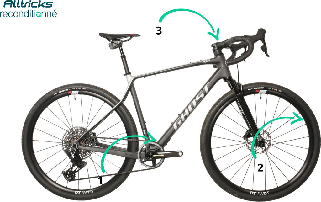 Vélo Gravel Ghost ASKET 30 CF  Sram XO Eagle AXS 12V T.M / 169-178 cm - Produit Reconditionné