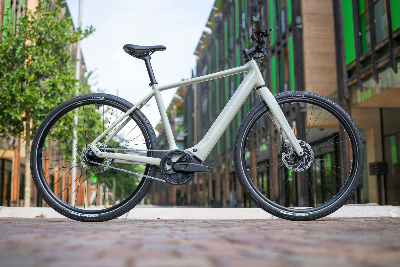 Vélo Fitness Électrique Cube Editor Hybrid SLX 400X Shimano Alfine 8V 400 Wh 700 mm Vert Beige Reed 2026