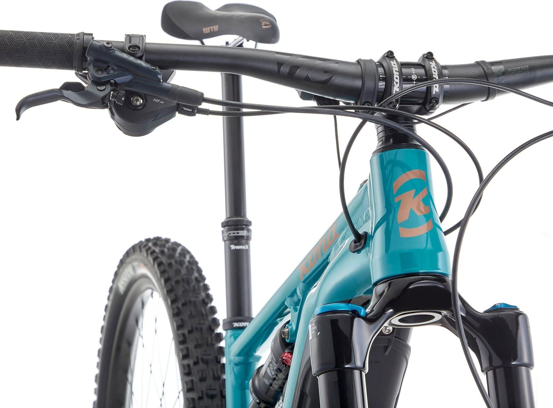VTT Électrique Tout-Suspendu Kona Remote X Shimano 12V 612 Wh Shimano 85 Nm 29'' Turquoise Viridian