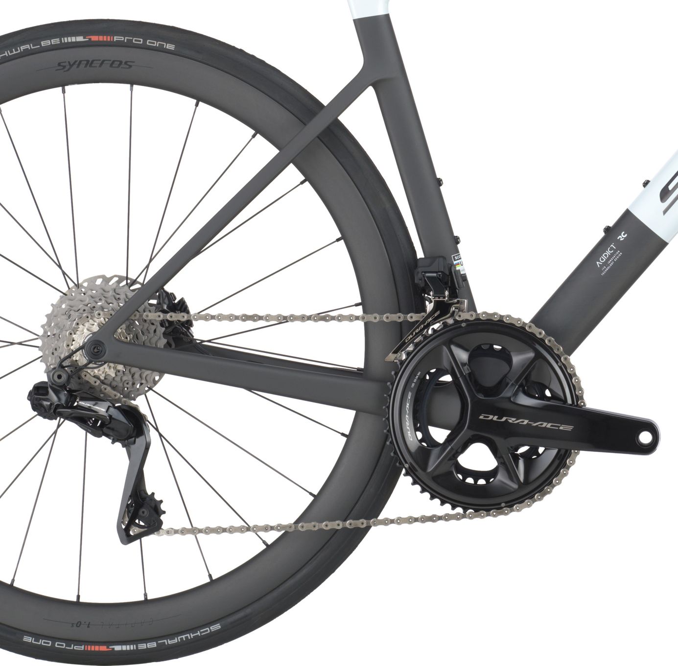 Vélo de Route Scott Addict RC Pro Shimano Dura-Ace Di2 12V 700 mm Blanc/Noir 2026