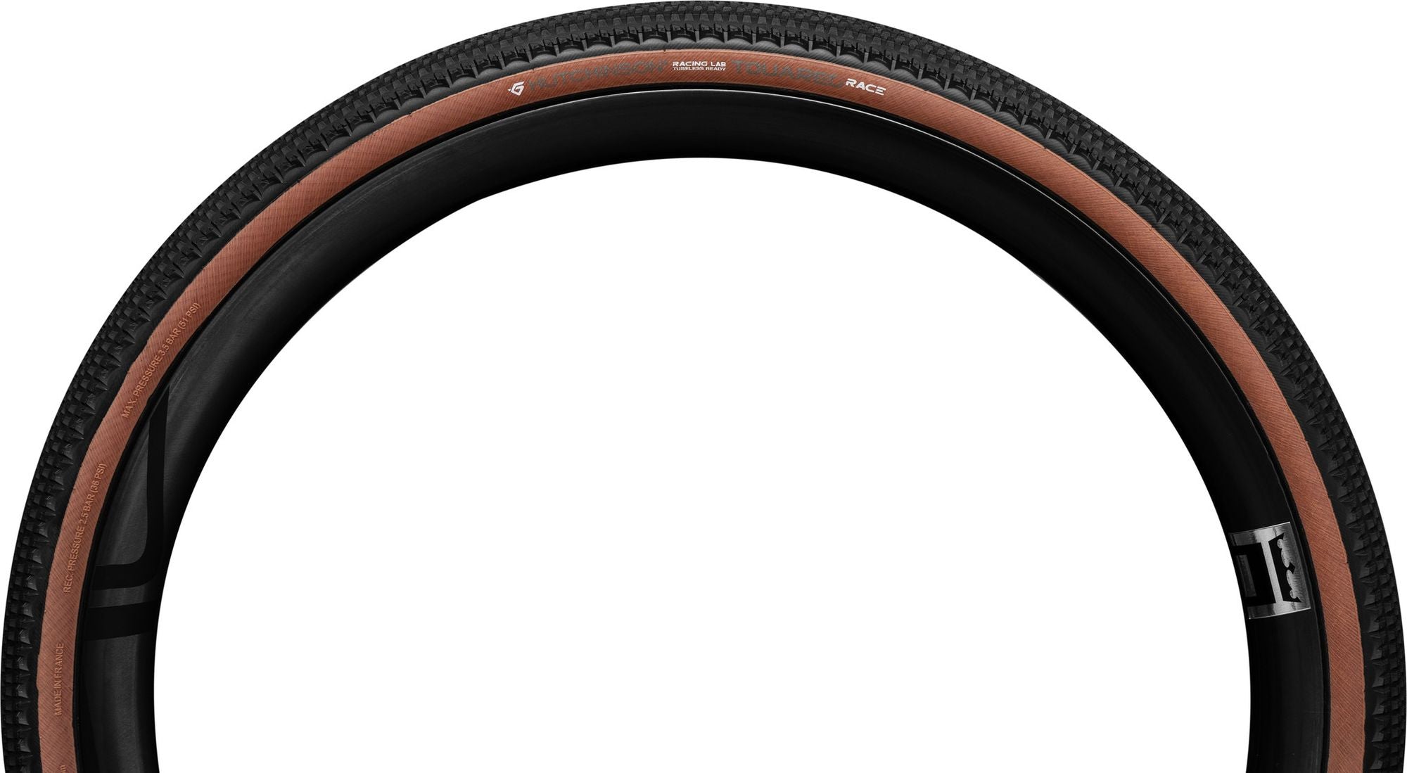 Pneu Gravel Hutchinson Touareg Race Racing Lab 700 mm Tubeless Ready Souple SwiftEasy Mach Tread 3.0 Flancs Beiges