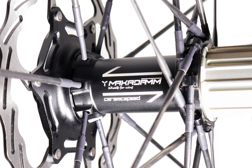Paire de roues carbone route – MaKadamm legacy 35 disc héritage édition à pneus – 977 gr la paire – centerlock – axe 12x100 | 12x142