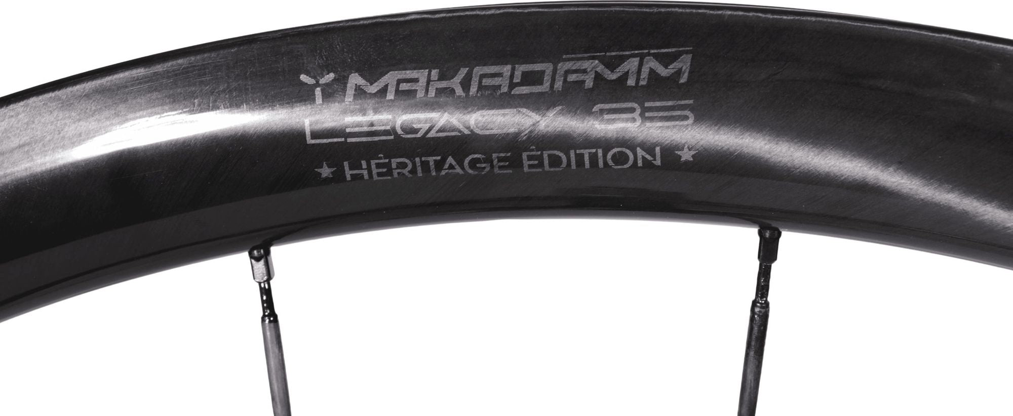 Paire de roues carbone route – MaKadamm legacy 35 disc héritage édition à pneus – 977 gr la paire – centerlock – axe 12x100 | 12x142