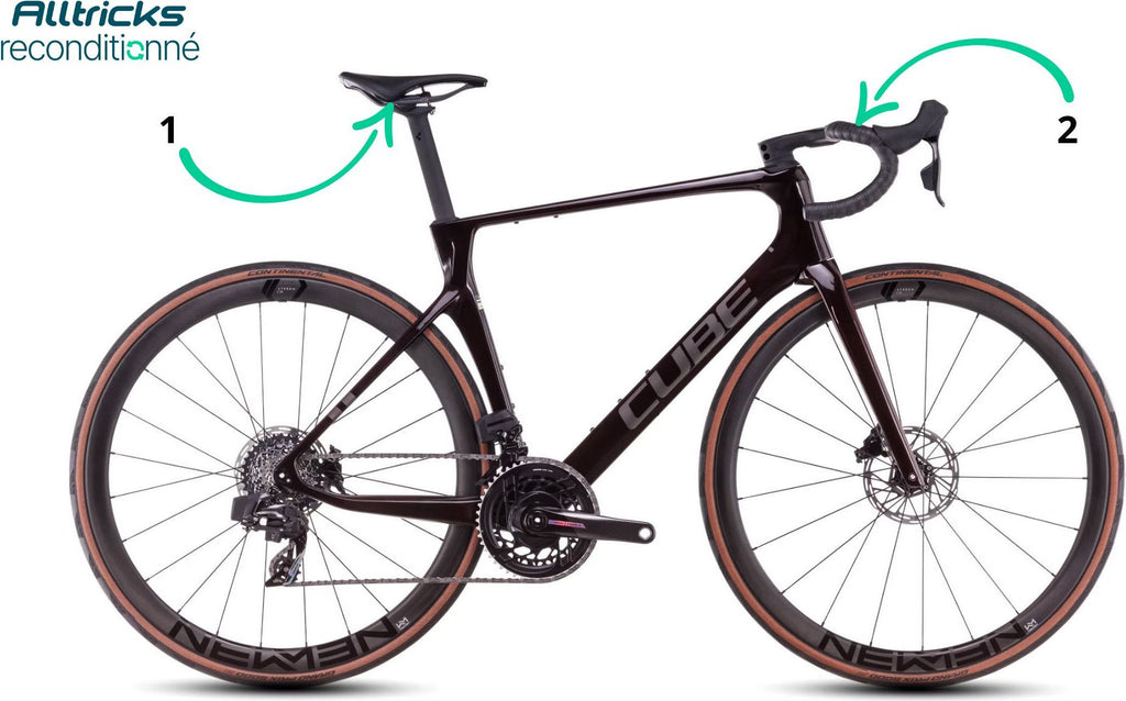 Vélo de Route Cube Agree C:62 SLX Sram Force eTap AXS 12V 700 mm Rouge Liquid 2025 T.56 174/185cm - Vélo d'Exposition