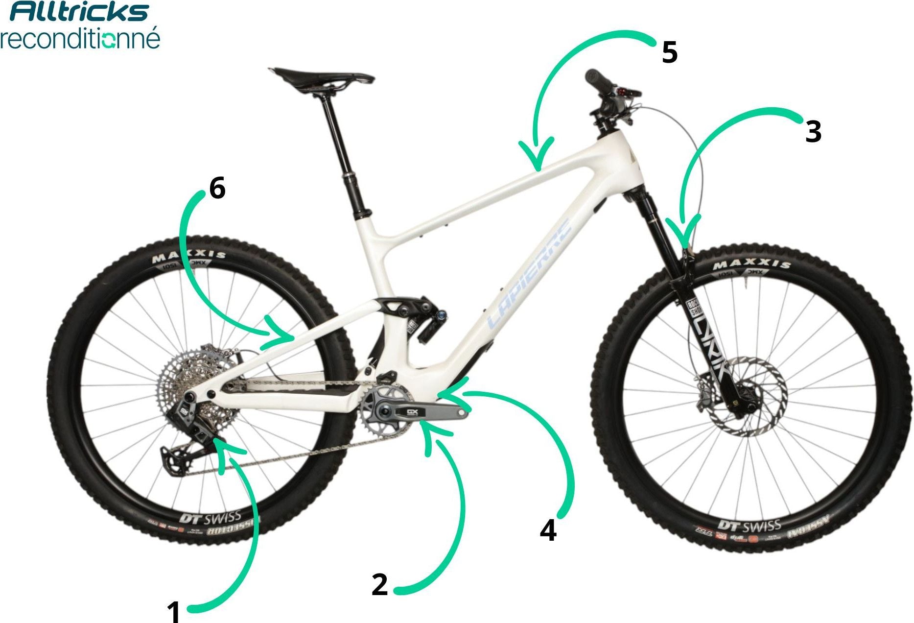 VTT Tout Suspendu Lapierre Zesty CF 9.9 Sram 12V 29'' Beige 2025 T.XL 188/198cm - Produit Reconditionné
