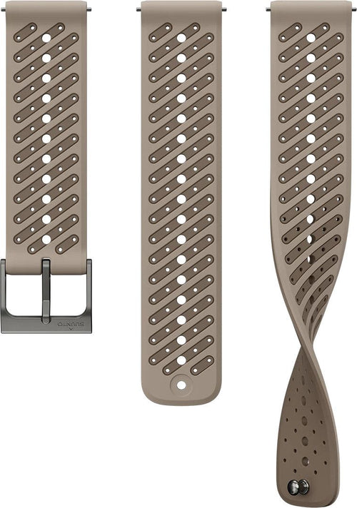Bracelet de Montre Suunto Athletic 8 Silicone 22mm S+M Beige Gris Trail