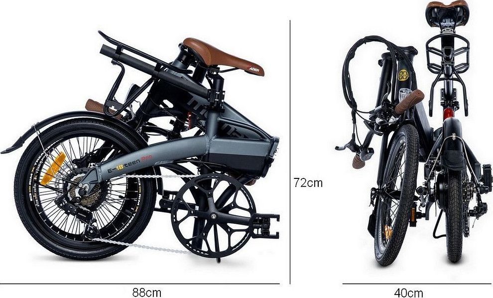 Produit Reconditionné- Vélo Electrique Pliant, E-18TEEN,SHIMANO 7V - Très bon état