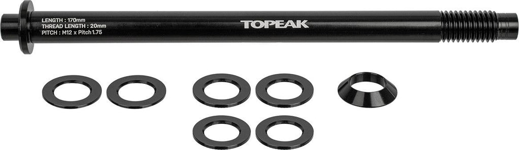 Axe Traversant Topeak Zi Rak Series M12xPitch 1.75 mm Noir
