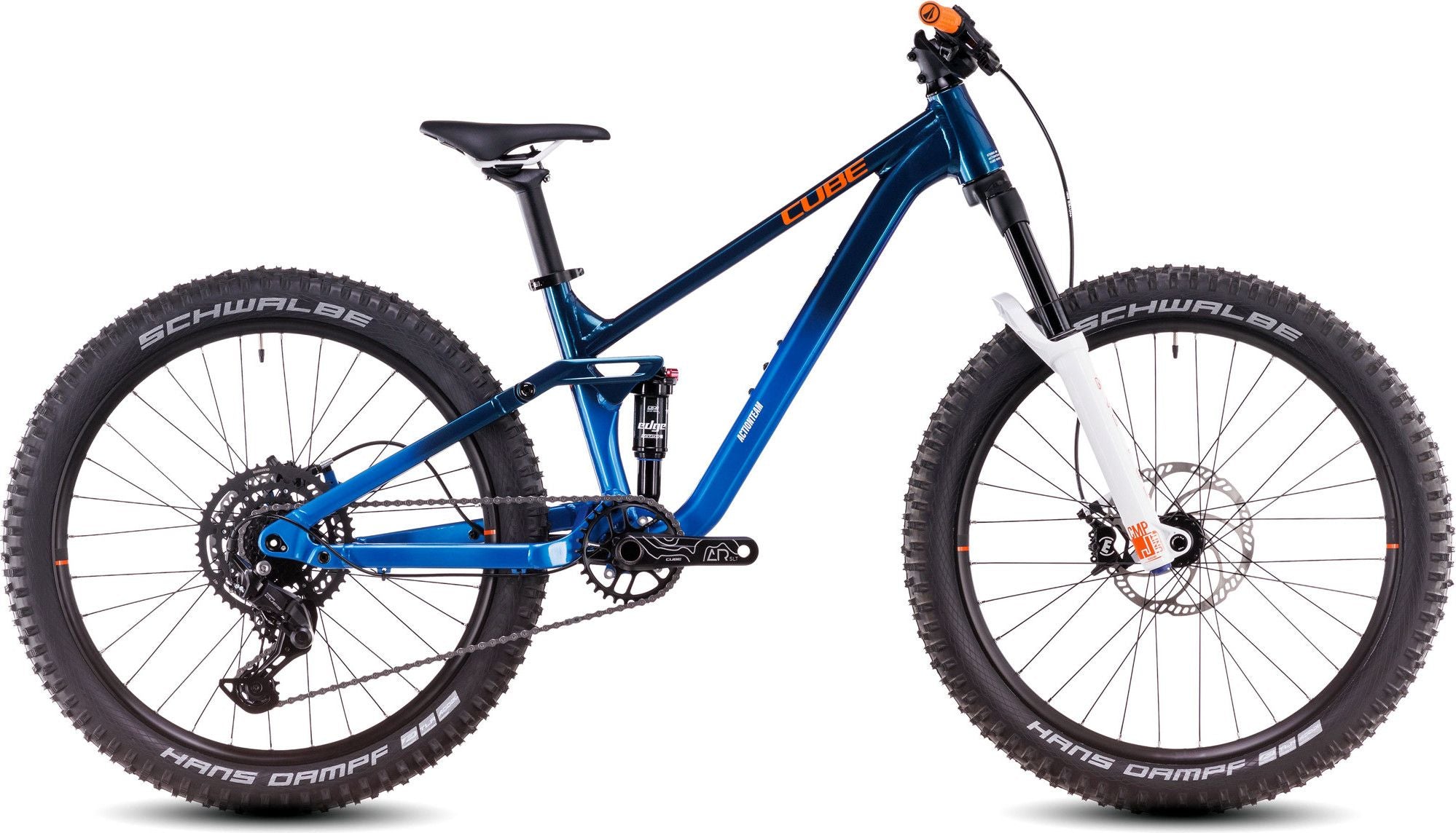 VTT Tout-Suspendu Enfant Cube Stereo 240 One Shimano 9V 24'' Bleu Actionteam 7 - 10 ans