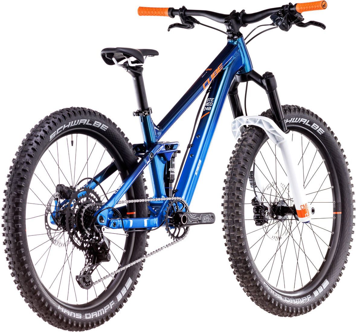 VTT Tout-Suspendu Enfant Cube Stereo 240 One Shimano 9V 24'' Bleu Actionteam 7 - 10 ans
