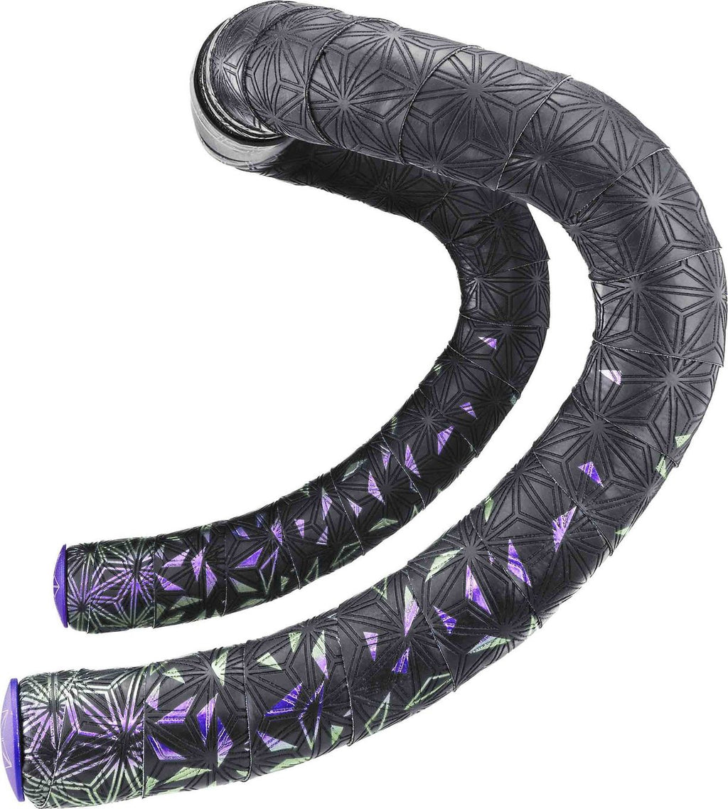 Ruban de Cintre Supacaz Super Sticky Kush Star Fade Violet Refractor avec Bouchons