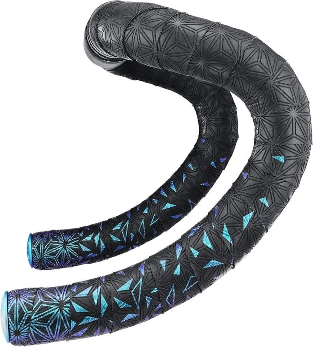 Ruban de Cintre Supacaz Super Sticky Kush Star Fade Bleu Refractor avec Bouchons