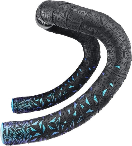 Ruban de Cintre Supacaz Super Sticky Kush Star Fade Bleu Refractor avec Bouchons