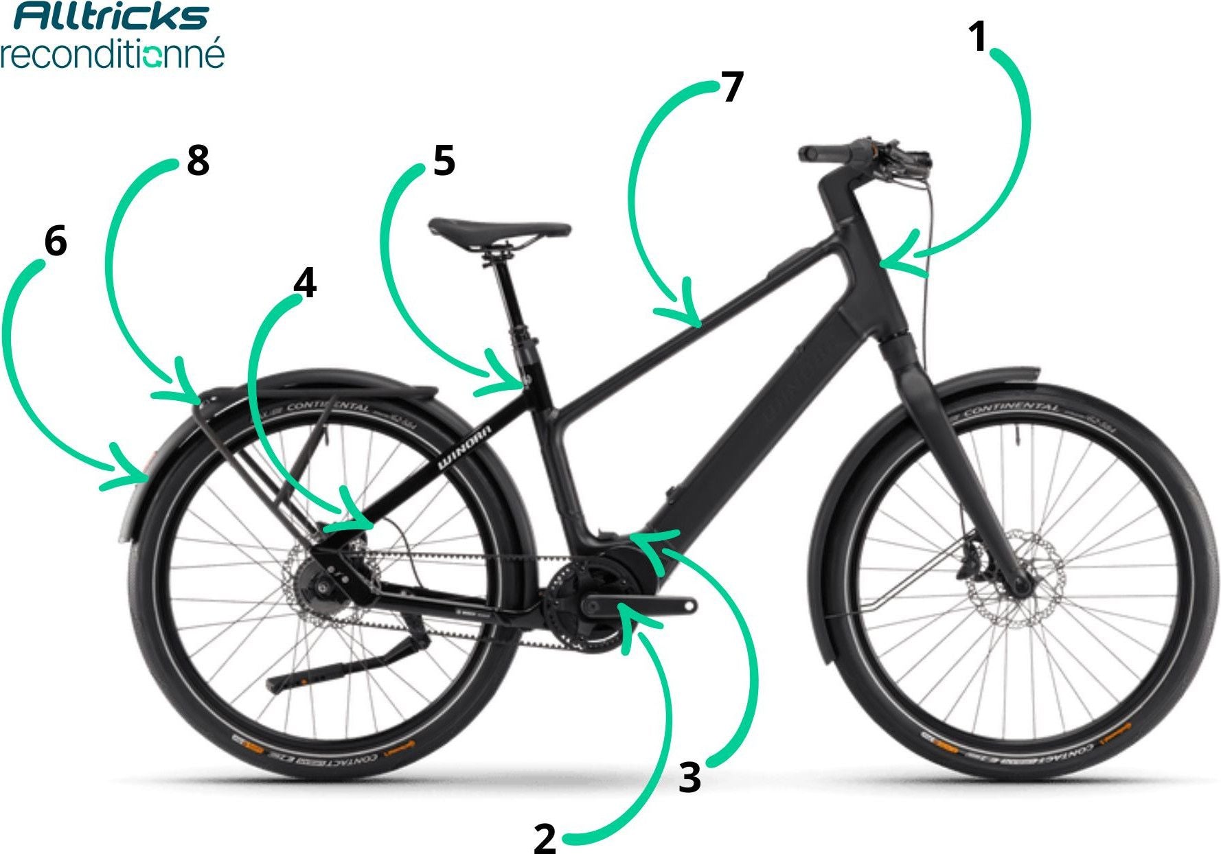 Vélo Ville Electrique Winora iRide Pure R5F Bosch 400Wh 55Nm T.L 178/193cm - Produit Reconditionné