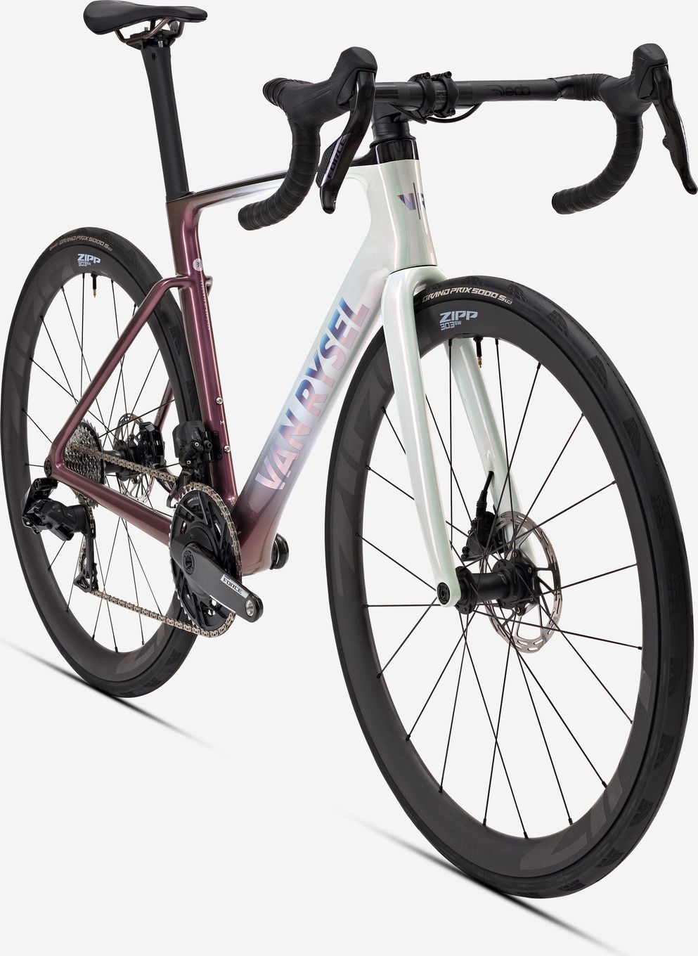 Vélo de Route Van Rysel RCR Pro Sram Force AXS 12V 700 mm Blanc/Rose Lotus