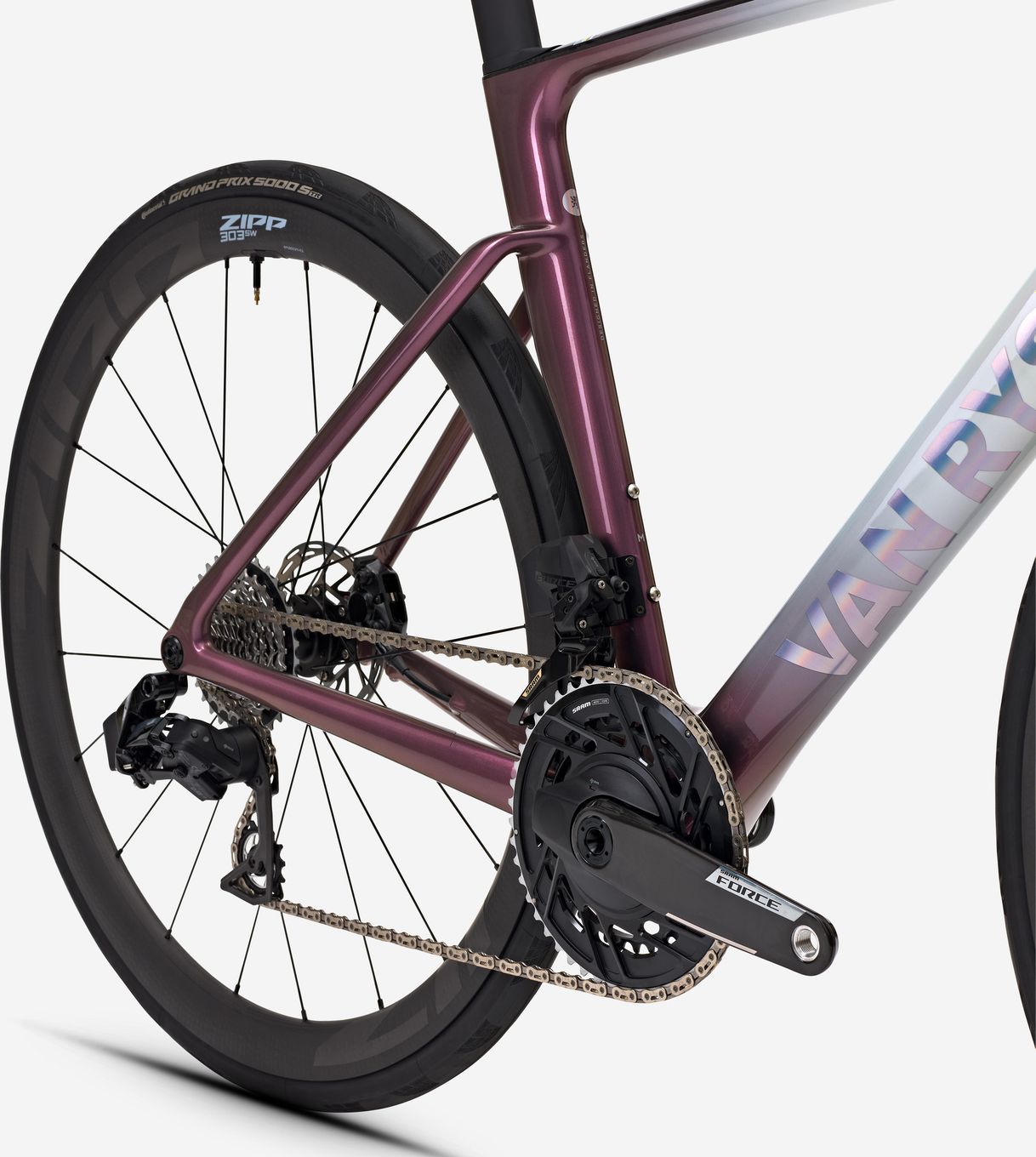 Vélo de Route Van Rysel RCR Pro Sram Force AXS 12V 700 mm Blanc/Rose Lotus