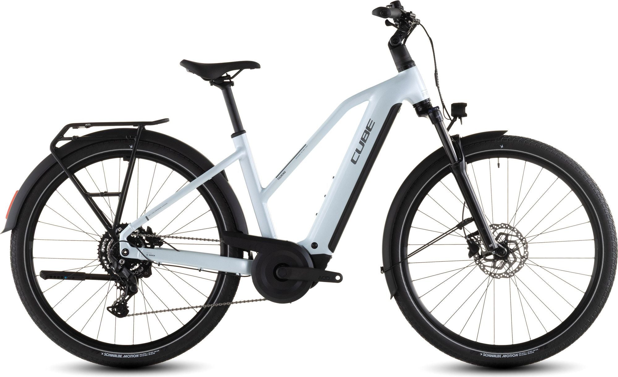 VTC Électrique Cube Touring Hybrid One 600 Trapeze Shimano Cues 9V 600 Wh 700 mm Bleu Glacier 2026