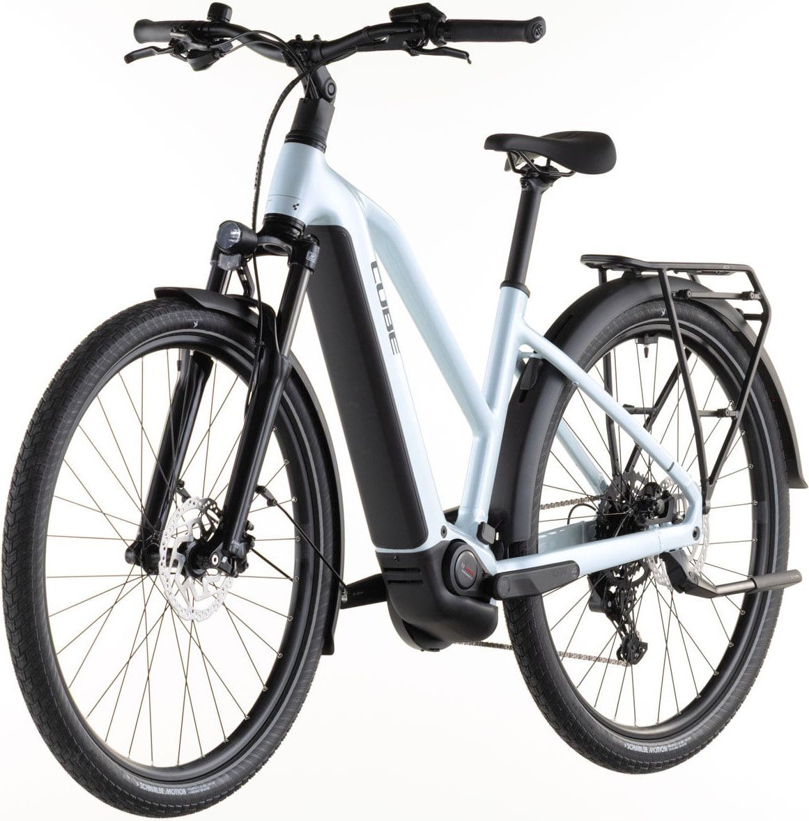 VTC Électrique Cube Touring Hybrid One 600 Trapeze Shimano Cues 9V 600 Wh 700 mm Bleu Glacier 2026