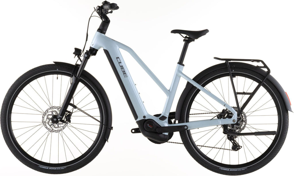 VTC Électrique Cube Touring Hybrid One 600 Trapeze Shimano Cues 9V 600 Wh 700 mm Bleu Glacier 2026