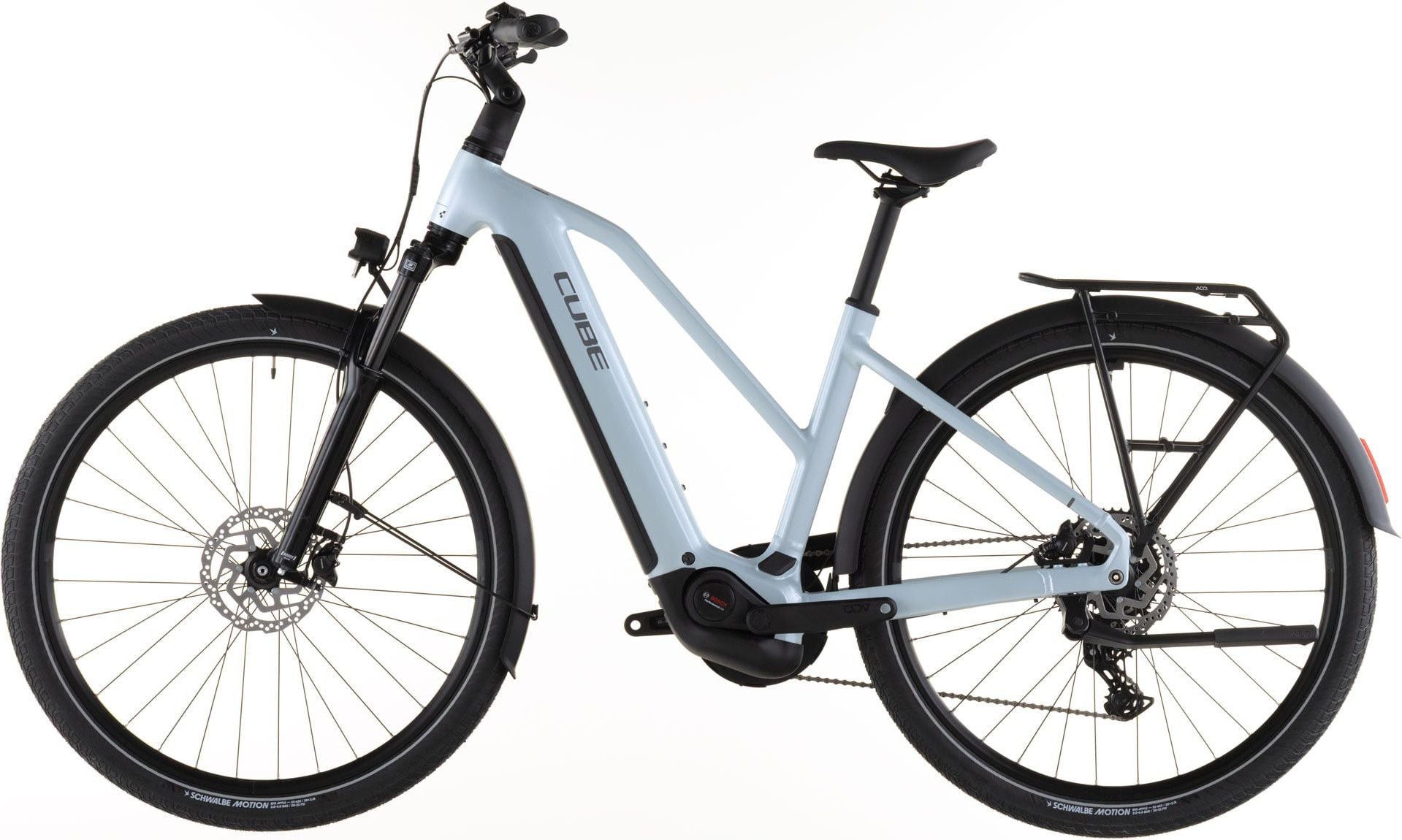 VTC Électrique Cube Touring Hybrid One 600 Trapeze Shimano Cues 9V 600 Wh 700 mm Bleu Glacier 2026