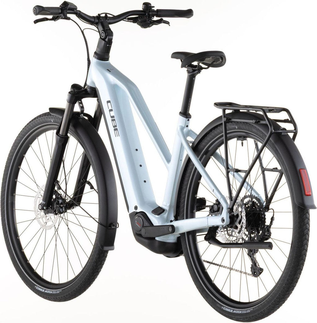 VTC Électrique Cube Touring Hybrid One 600 Trapeze Shimano Cues 9V 600 Wh 700 mm Bleu Glacier 2026