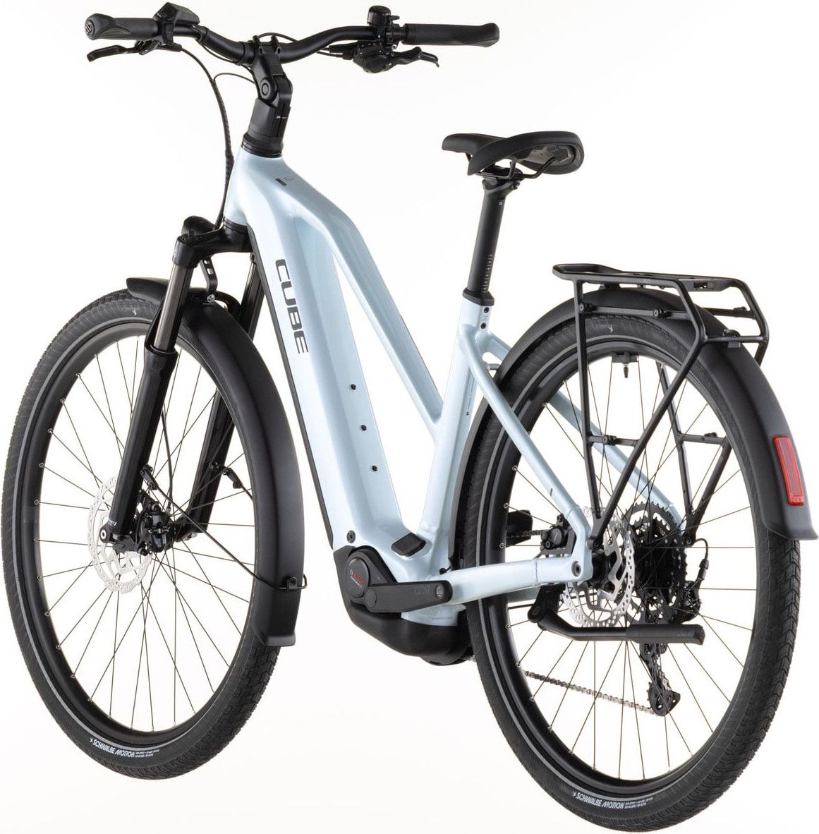 VTC Électrique Cube Touring Hybrid One 600 Trapeze Shimano Cues 9V 600 Wh 700 mm Bleu Glacier 2026