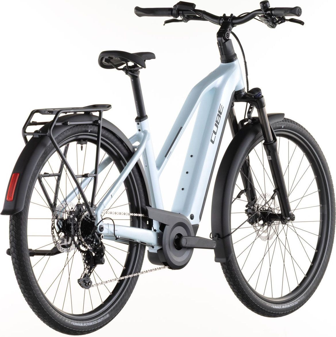 VTC Électrique Cube Touring Hybrid One 600 Trapeze Shimano Cues 9V 600 Wh 700 mm Bleu Glacier 2026
