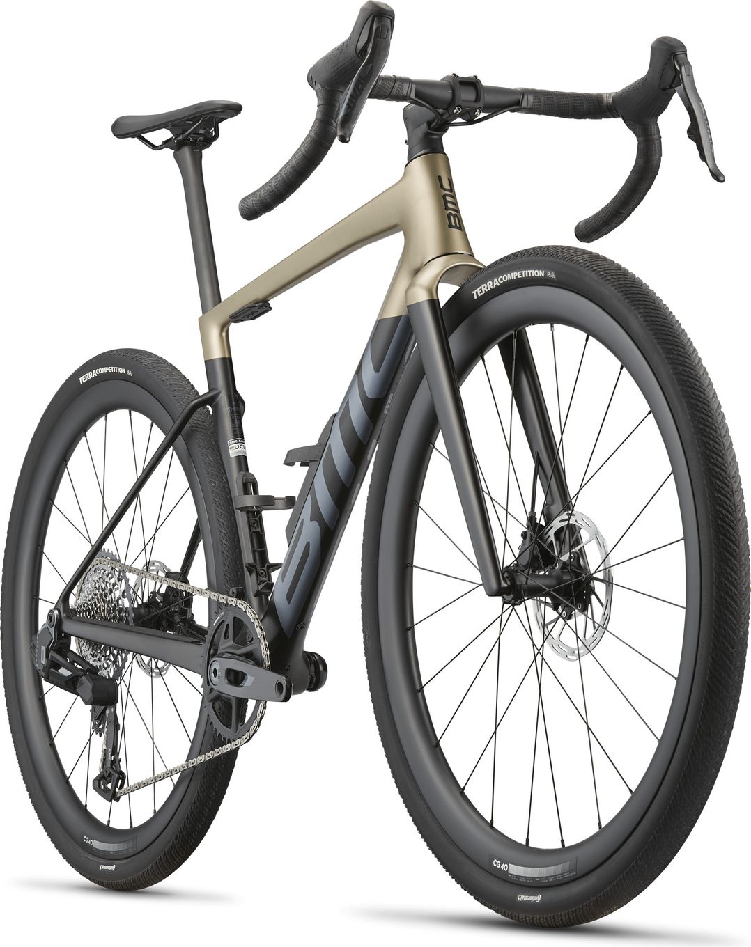 Vélo de Gravel BMC Kaius 01 Three Sram Rival AXS 13V 700 mm Or/Noir Carbone 2027