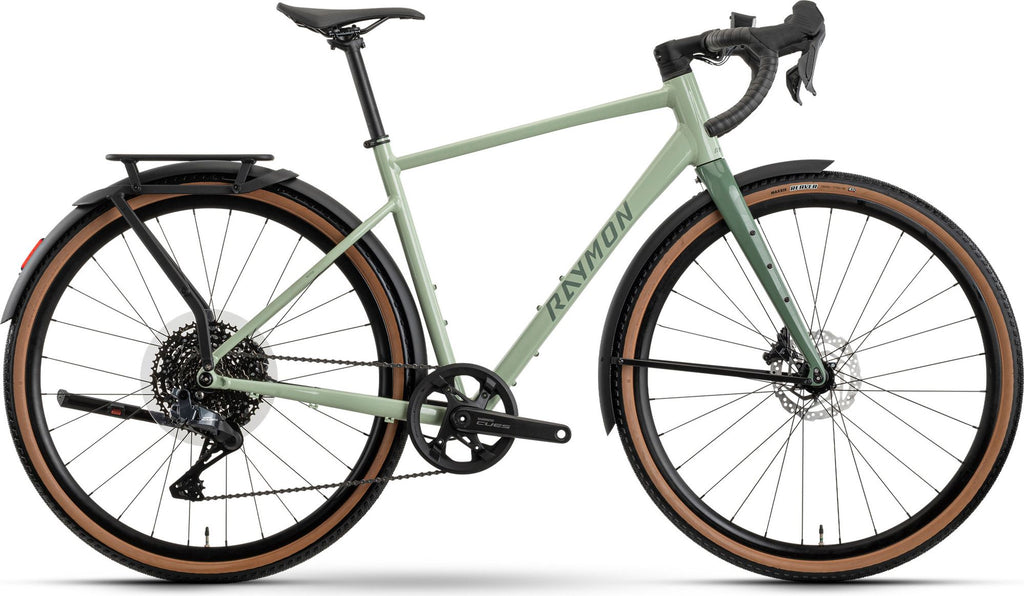 Vélo de Gravel Raymon Territ Auto Street Shimano Cues Di2 11V 700 mm Vert Sage 2026