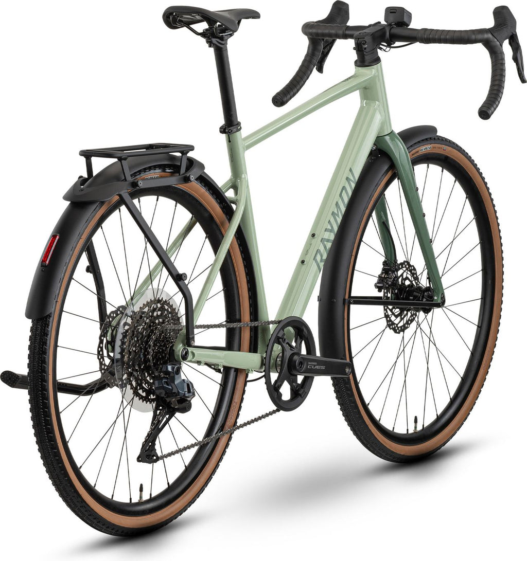 Vélo de Gravel Raymon Territ Auto Street Shimano Cues Di2 11V 700 mm Vert Sage 2026