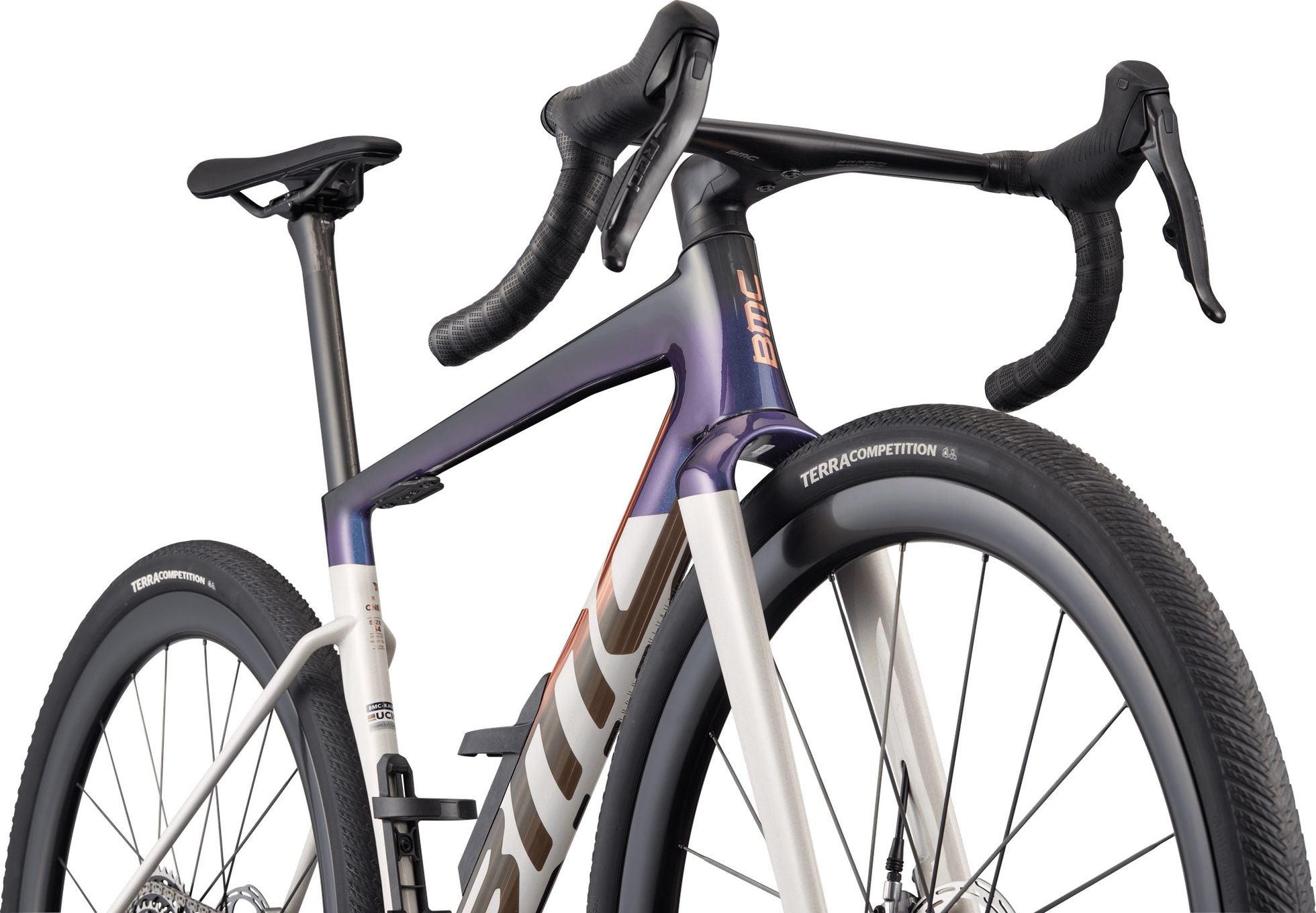 Vélo de Gravel BMC Kaius 01 One Sram Red AXS 13V 700 mm Blanc/Bleu Marine/Noir 2027