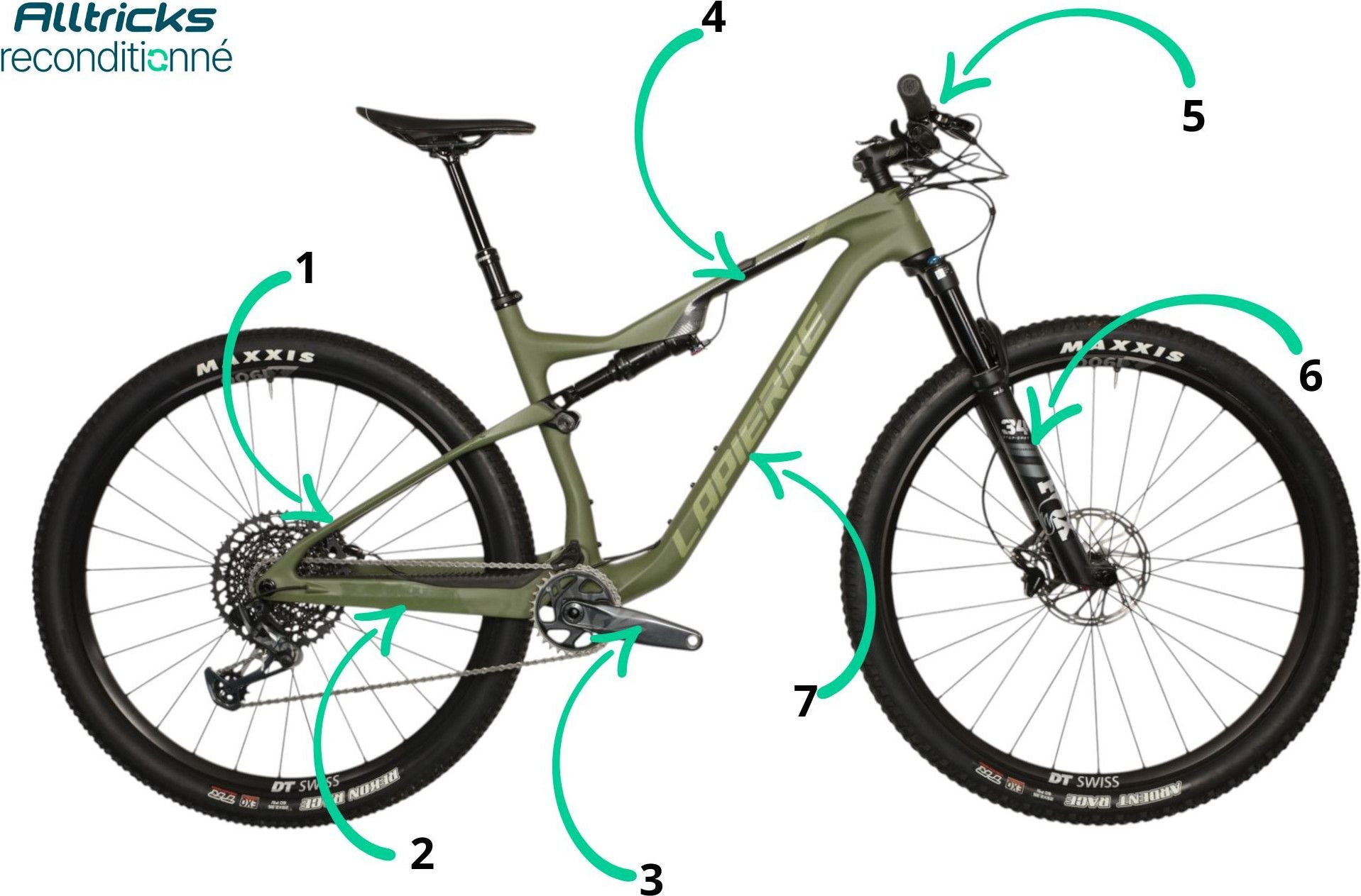 VTT Tout Suspendu Lapierre XRM 7.9 Sram XO1 12V T.M 168/178cm - Produit Reconditionné