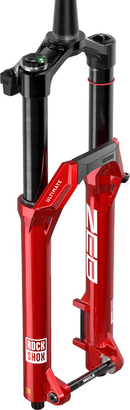Fourche RockShox ZEB Ultimate Flight Attendant 29'' | Charger 3.2 FA w/ ButterCups | Maxle Stealth Boost 15x110 mm | Déport 44 mm | Rouge Electric 2027