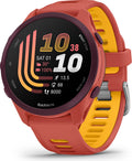 Montre GPS Garmin Forerunner 170 Music Rouge Rose avec Bracelet en Silicone Rouge Rose/Orange