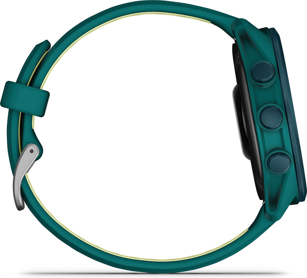 Montre GPS Garmin Forerunner 170 Music Vert Canard avec Bracelet en Silicone Vert Canard/Citron