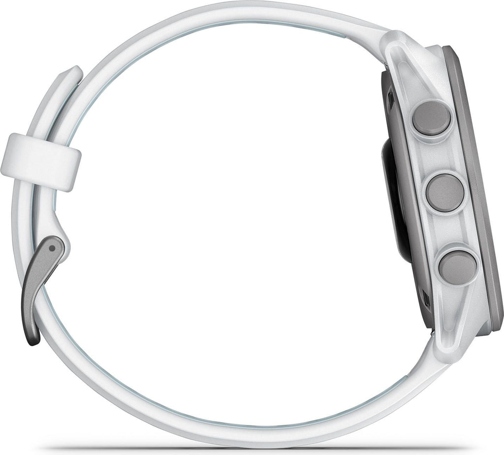 Montre GPS Garmin Forerunner 170 Blanc avec Bracelet en Silicone Blanc/Bleu Ciel