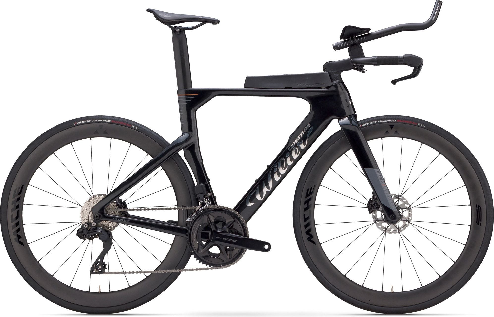 Vélo de Triathlon Wilier Triestina Turbine SL Shimano 105 Di2 12V 700 mm Noir