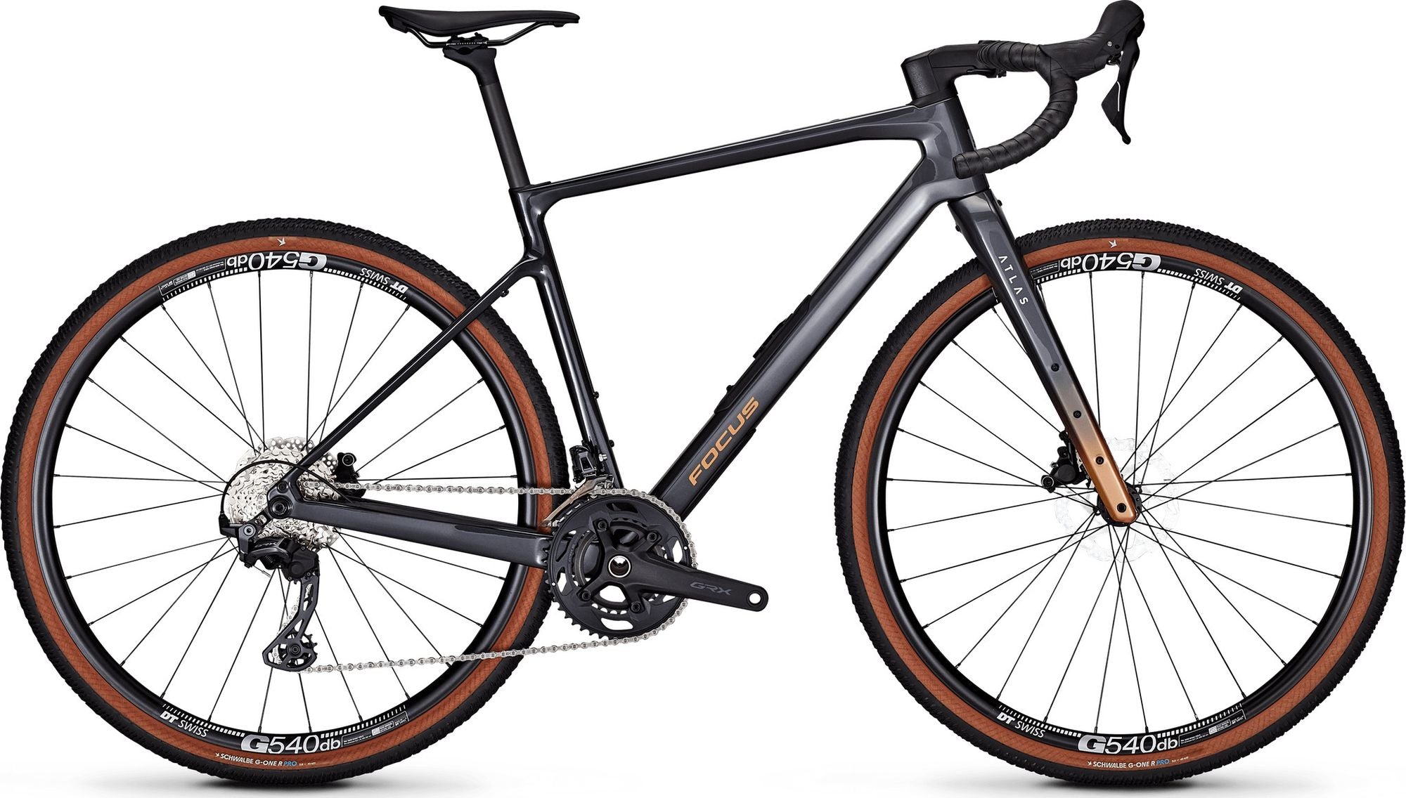 Vélo de Gravel Focus Atlas 8.7 Shimano GRX 12V 700 mm Gris/Marron 2026