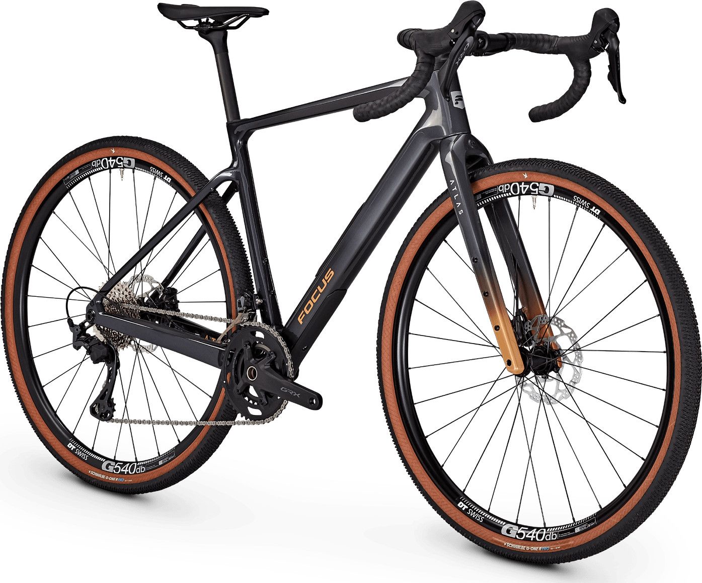 Vélo de Gravel Focus Atlas 8.7 Shimano GRX 12V 700 mm Gris/Marron 2026