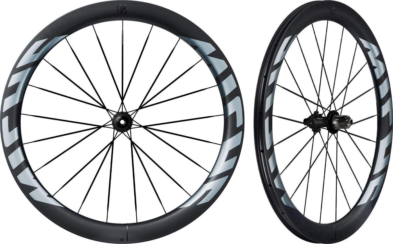 Paire de Roues Miche Deva RD 52 Disc 700mm | 12x100 - 12x142mm | Centerlock | Noir/Argent